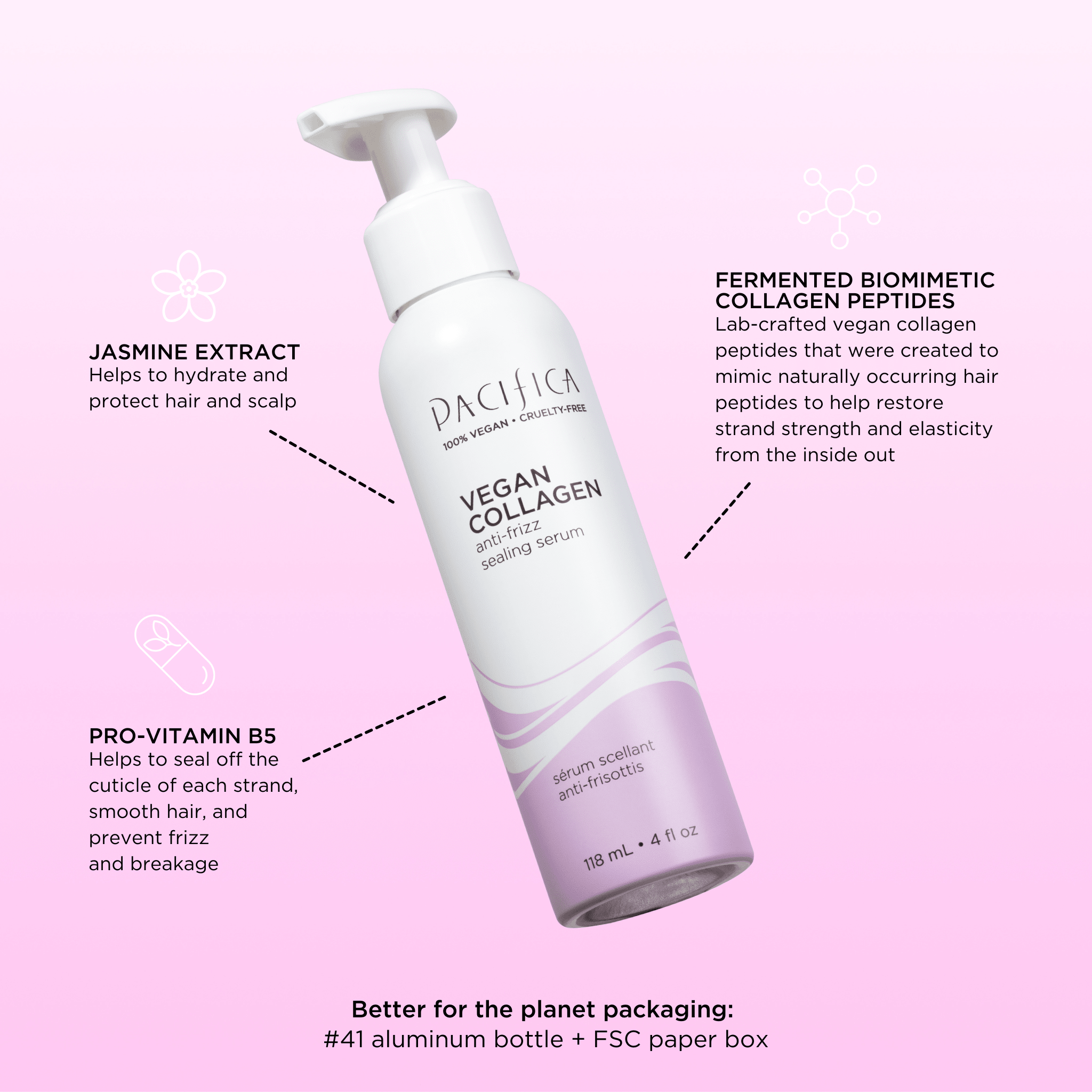 Vegan Collagen Anti-Frizz Sealing Serum